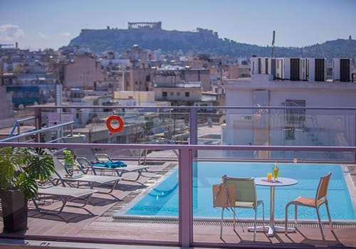 Novus City Hotel Rooftop Pool View