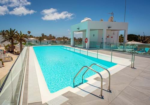 Wheelchair adapted pool at Taimar Hotel, in Costa Calma, Fuerteventura