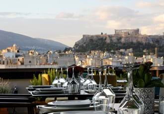 Wyndham Grand Athens. Above Roof Top Restaurant