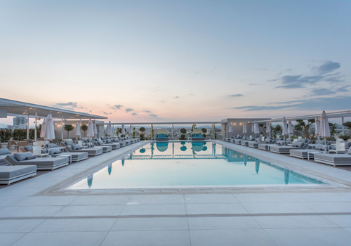 View of pool at Radisson Blu Hotel in Larnaca