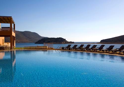 Swimming Pool at Domes of Elounda, Elounda, Crete, Greece.