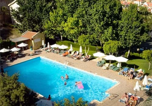 Pool area, Kotzias Beach Apartments, Pissouri, Cyprus