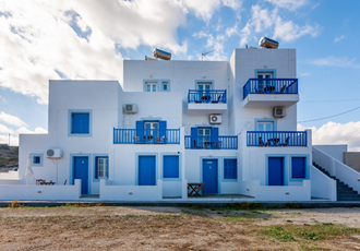 Exterior of Polyegos View in Milos island