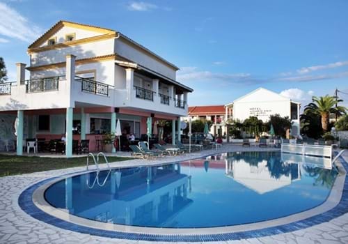 Pool at Alexander Beach Hotel, St George South, Corfu, Greece