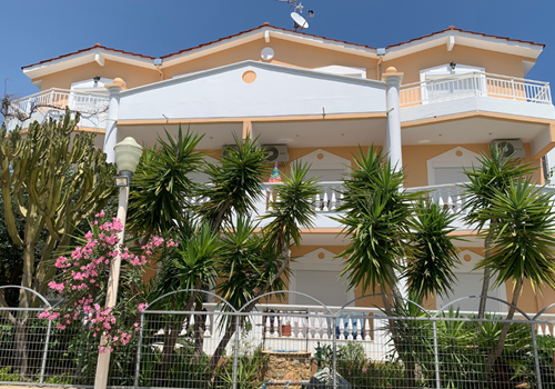 Facade in Pauls Gardens Studio, Haraki, Rhodes, Greece