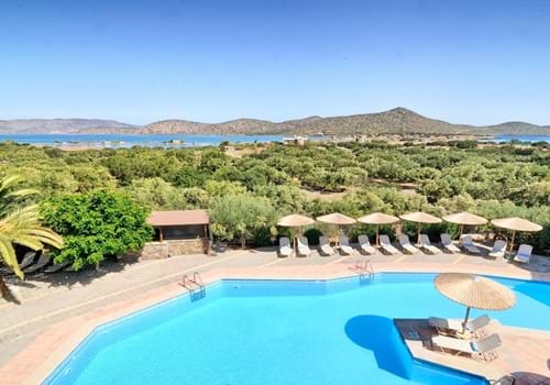Outdoor pool at Elounda Krini Hotel, Elounda, Crete, Greece