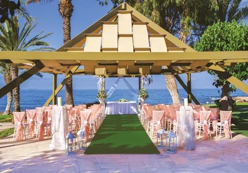 Athena Beach Hotel Wedding Ceremony Gazebo